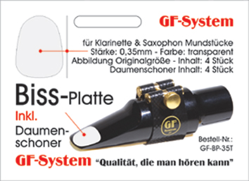 GF-BP-35T Bissplatte für Klarinette und Saxophon Mundstücke